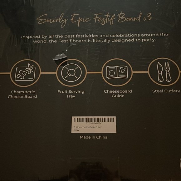 NEW Smirly Bamboo 3 Drawer Charcuterie Board Set - Picture 3 of 5